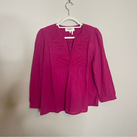 BA&SH ILO BLOUSE TOP IN - FUSHIA NEW size Medium - Picture 9 of 9